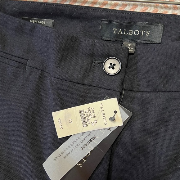 NWT Talbots Heritage Trousers 12 Black - Picture 3 of 8